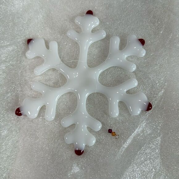 PORCELAIN LARGE SNOWFLAKE. - Picture 1 of 3